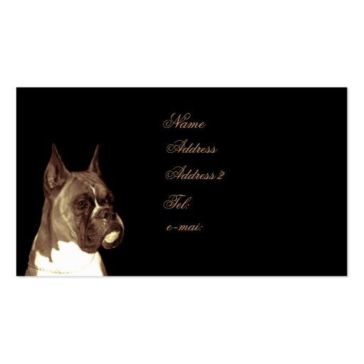 Boxer dog business card