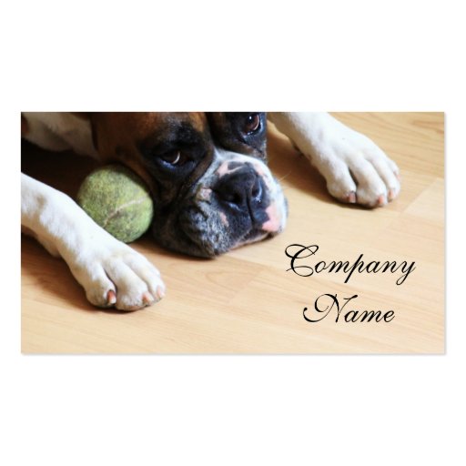 Boxer dog Business Cards (front side)