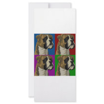 Boxer Dog Dark Primary Collage Custom Rack Cards
