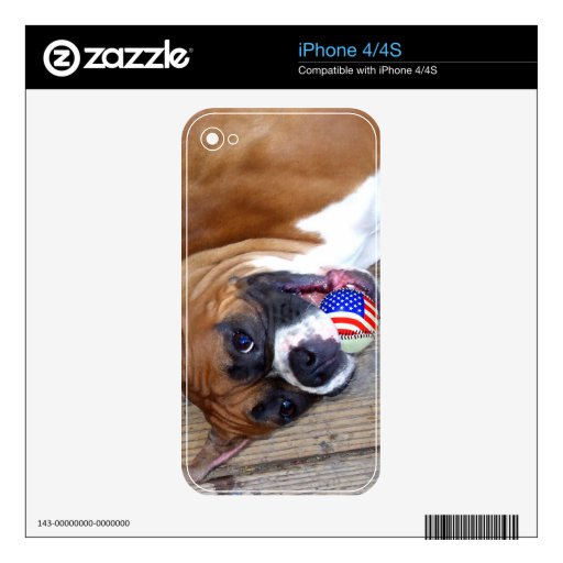 Boxer dog iphone 4/4s skin decal for iPhone 4