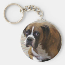 Boxer Dog Keychain
