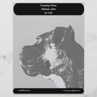 Boxer Dog Letterhead letterhead