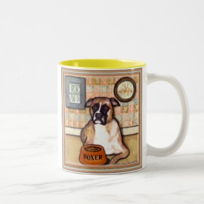 Boxer Dog Love Coffee Mug by jamiecreates1