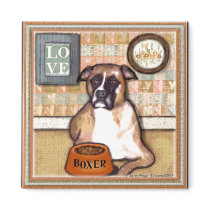 Boxer Dog Love Fridge Magnet by jamiecreates1 Boxer Dog Love Fridge Magnet