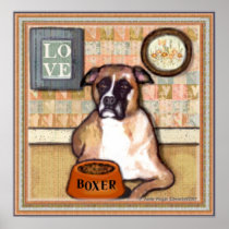 Boxer Dog Love Print