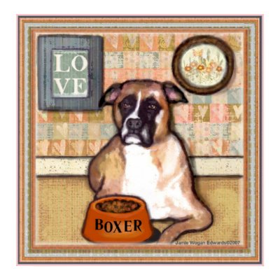 Boxer Dog Love Poster by jamiecreates1