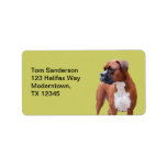 Boxer dog personalized address labels