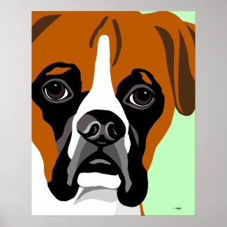 Boxer Dog Posters print