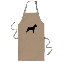 Boxer Dog Silhouette Apron