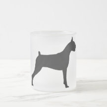 Boxer Dog Silhouette Coffee Mug