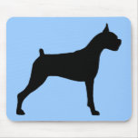Boxer Dog Silhouette Mouse Mat