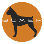 Boxer Dog Silhouette Sticker