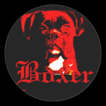 Boxer dog sticker stickers