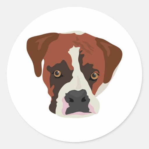 Boxer Dog Classic Round Sticker Zazzle