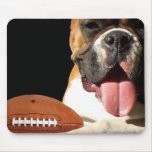 Boxer dog with football mousepad