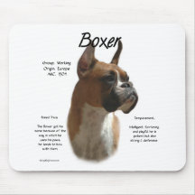 Boxer (fawn) History Design Mousepads