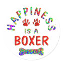 Boxer Happiness stickers