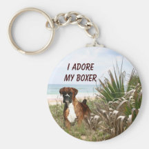 Boxer In Beachgrass Keychain