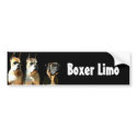 Boxer limo bumper sticker bumper stickers