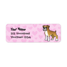 Boxer Love Return Address Labels