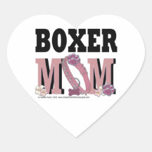 Boxer MOM Heart Sticker
