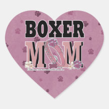 Boxer MOM Heart Sticker