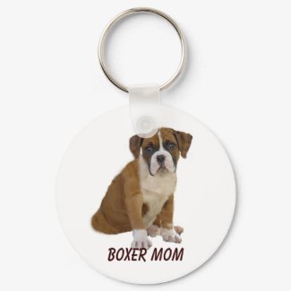 Boxer Mom Keychain keychain