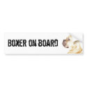 Boxer on board bumper sticker bumper stickers