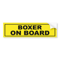 Boxer on Board bumper stickers by RayBarnsbury Boxer on Board bumper stickers