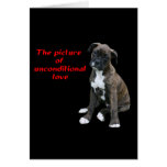 Boxer:  Picture of unconditional love Cards
