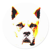 Boxer portrait sticker