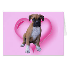 Boxer puppy greeting card