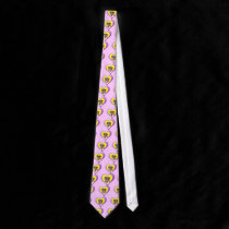 Boxer puppy in purple heart t-shirt ties