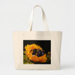 Boxer puppy in Sunflower tote bag