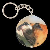 Boxer Puppy keychain