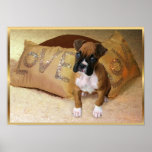 Boxer puppy love poster posters