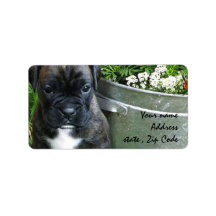Boxer puppy personalized address labels