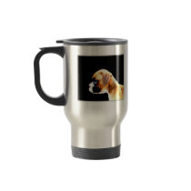 Boxer puppy profile travel mug