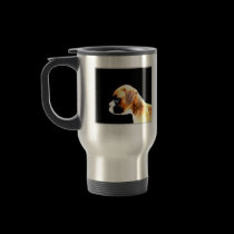 Boxer puppy profile travel mug
