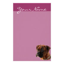 Boxer puppy stationary stationery