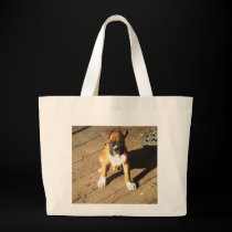 Boxer Puppy tote bagq bags