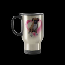 Boxer puppy travel mug mugs