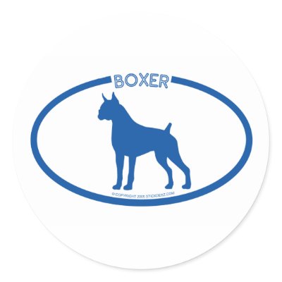 Boxer Silhouette Sticker by dogsilhouettes