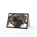 Boxer sleeping greeting card