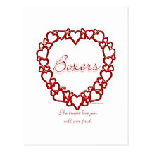Boxer True Love Post Card
