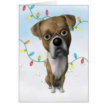 Boxer (Uncropped) Christmas Greeting Cards