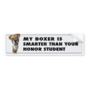 Boxer (Uncropped) Honor bumper stickers