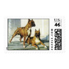  - Edwin Megargee (1883-1958) is the artist that created this fabulous Boxer painting. He was known for his paintings, illustrations and etchings.Dog paintings classified as vintage, retro or nostalgia represent fragments of a lost past and show us how different many of these dogs appear when compared to current examples of their breeds. Over the years, I have become a collector of dog prints and treasure every one for different reasons and it is this passion for dog art that has inspired my vintage dog products. 
It is easy to see why Boxers are one of the TOP TEN dogs in America. They are fantastic family dogs and adore children.  The well-conditioned middleweight athlete of dogs, the Boxer is a powerful dog with an intelligent and alert expression. While they are instinctive guardians, the Boxer loves to be with his people. This personality has allowed them to succeed as couriers during war time and as seeing-eye dogs for the blind. Appearing in both fawn and brindle colors. This is a great gift for you or anyone who loves Boxers.: Sizes 