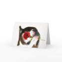 Boxer with Red Rose Postcard by ritmoboxer Boxer with Red Rose Postcard