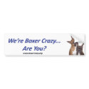 BoxerCrazy Bumpersticker